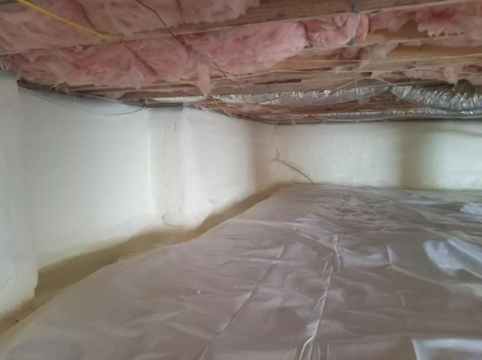 Crawl space encapsulation with closed-cell spray foam for Attic Insulation in Winterville